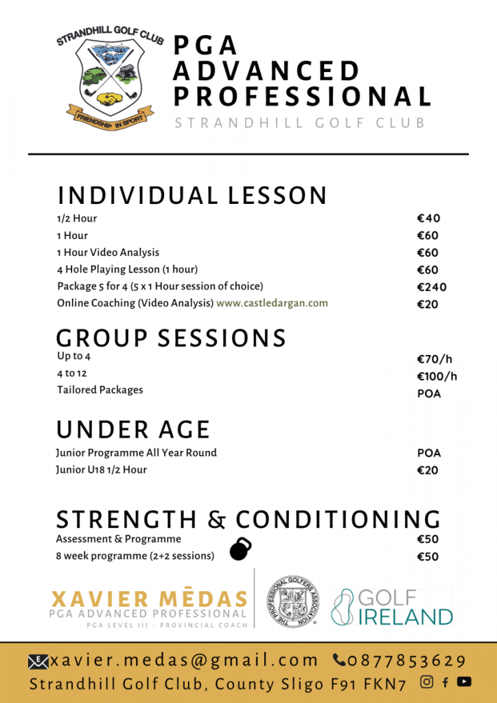 Golf Lessons flyer