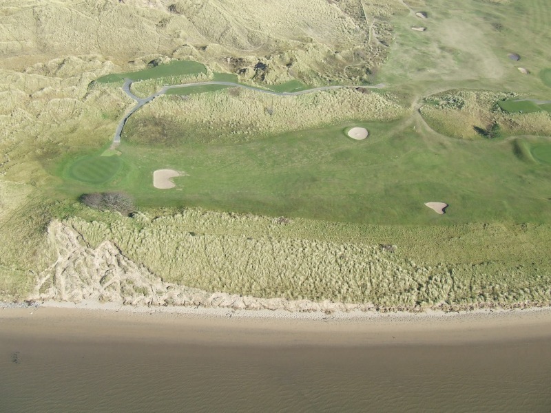 overhead view of the course
